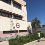 cleaning windows of commercial building in jurupa valley ca
